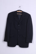 BURTON Hommes 48 38 Blazer Marine Rayé Laine City Survival Veste Simple Boutonnage