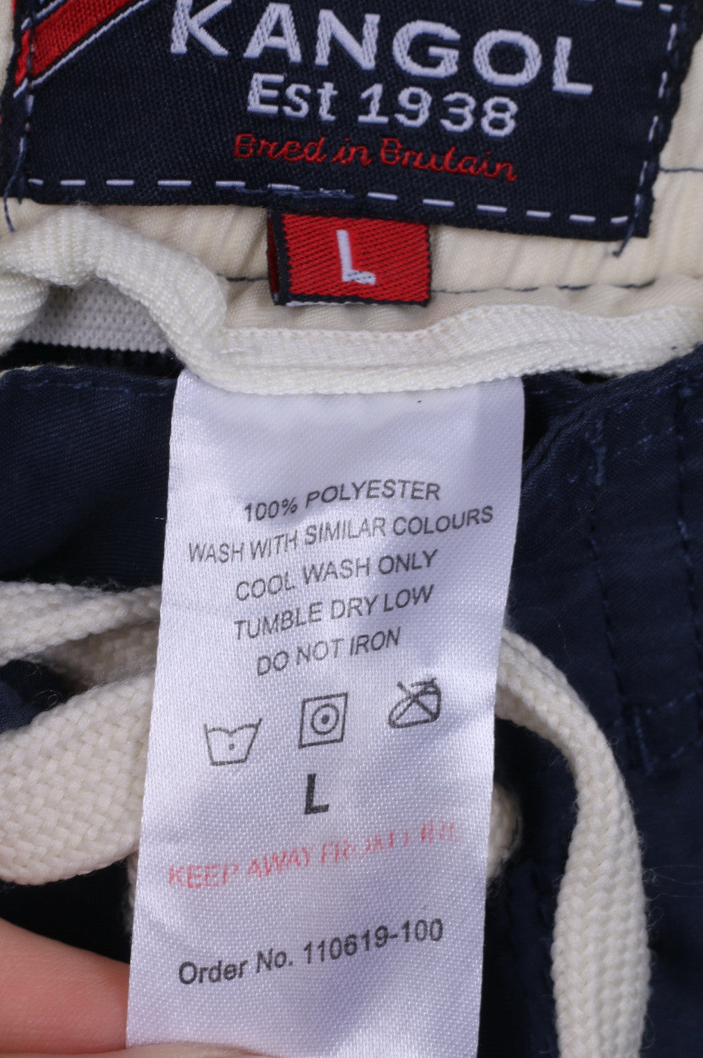 KANGOL Mens L Swimming  Shorts Sport Red Sport Green Striped Swimpants