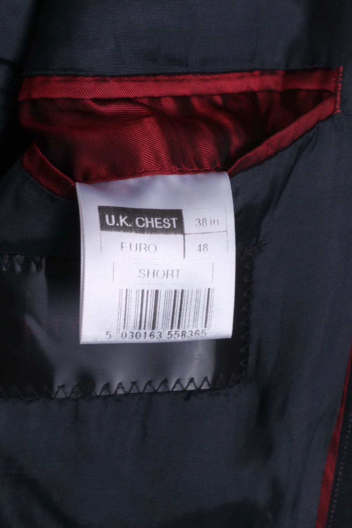 BURTON Hommes 48 38 Blazer Marine Rayé Laine City Survival Veste Simple Boutonnage