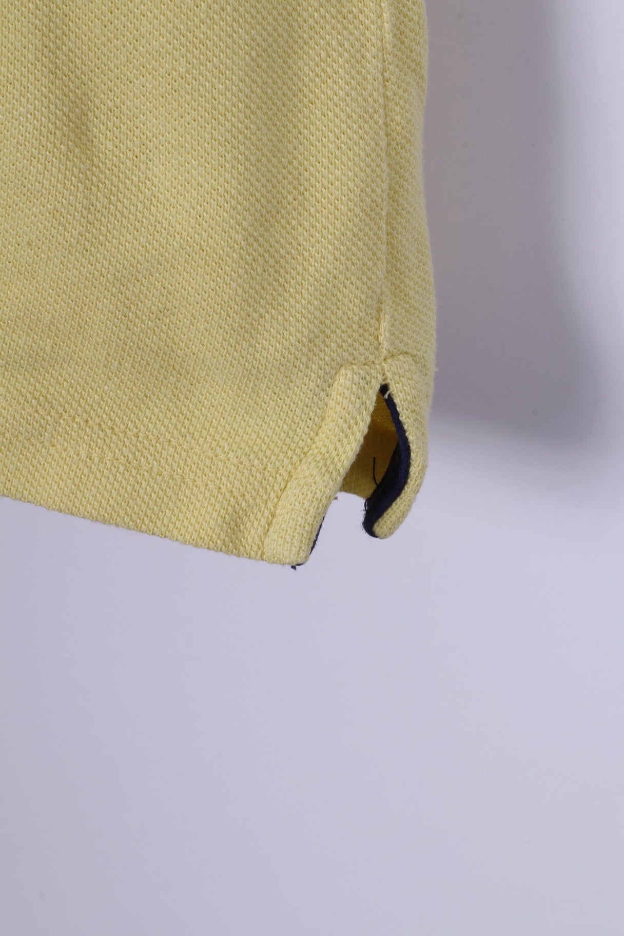 Sergio Tacchini Mens M Polo Shirt Yellow Cotton Classic Detailed Buttons Top