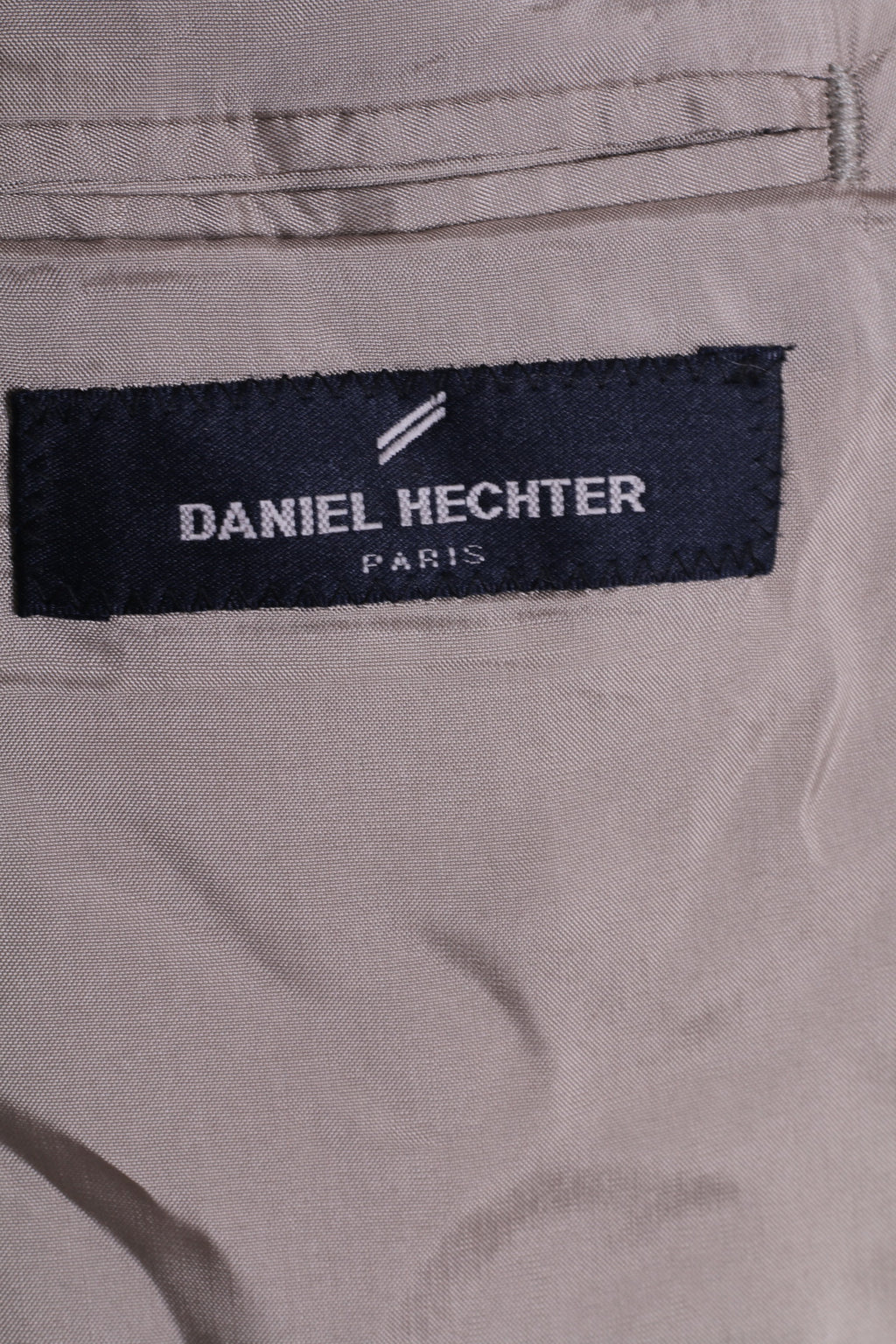 Daniel Hechter Veste 54 XL pour homme en coton rayé marron brillant à simple boutonnage