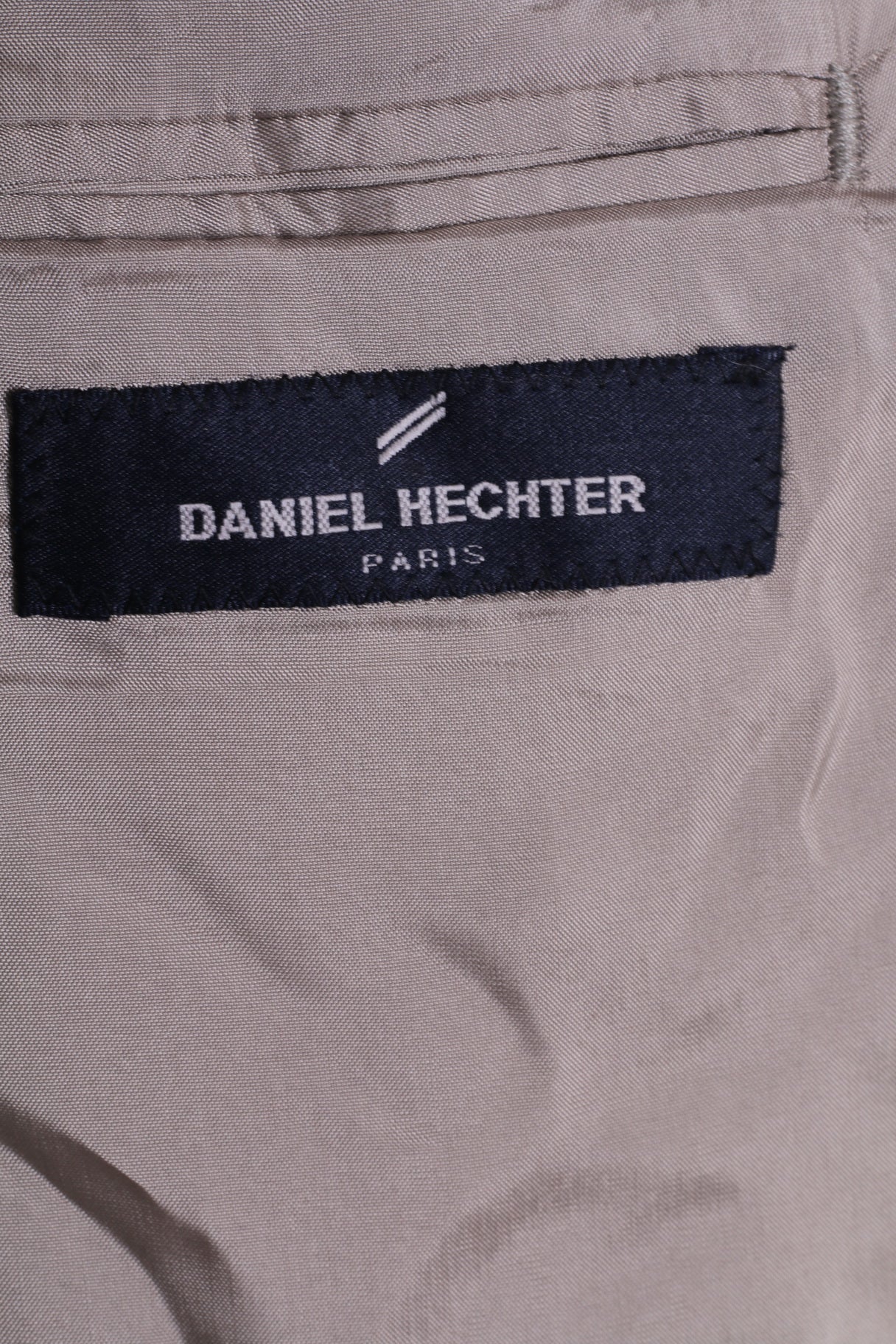 Daniel Hechter Veste 54 XL pour homme en coton rayé marron brillant à simple boutonnage