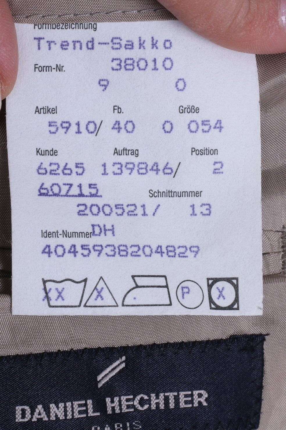 Daniel Hechter Veste 54 XL pour homme en coton rayé marron brillant à simple boutonnage