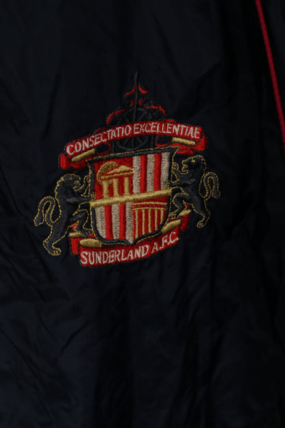 Asics A.F.C. Mens XL Jacket Black Nylon Sunderland Football Club Lightweight Top