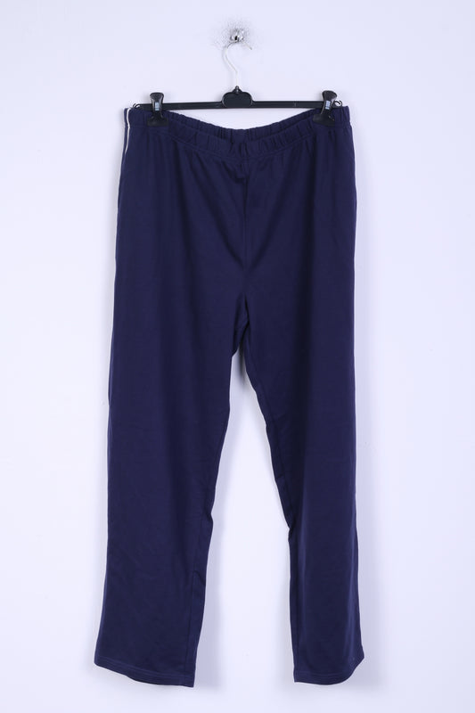 Pantaloni da allenamento sportivi in ​​cotone blu scuro 48 XXL da uomo senza marchio