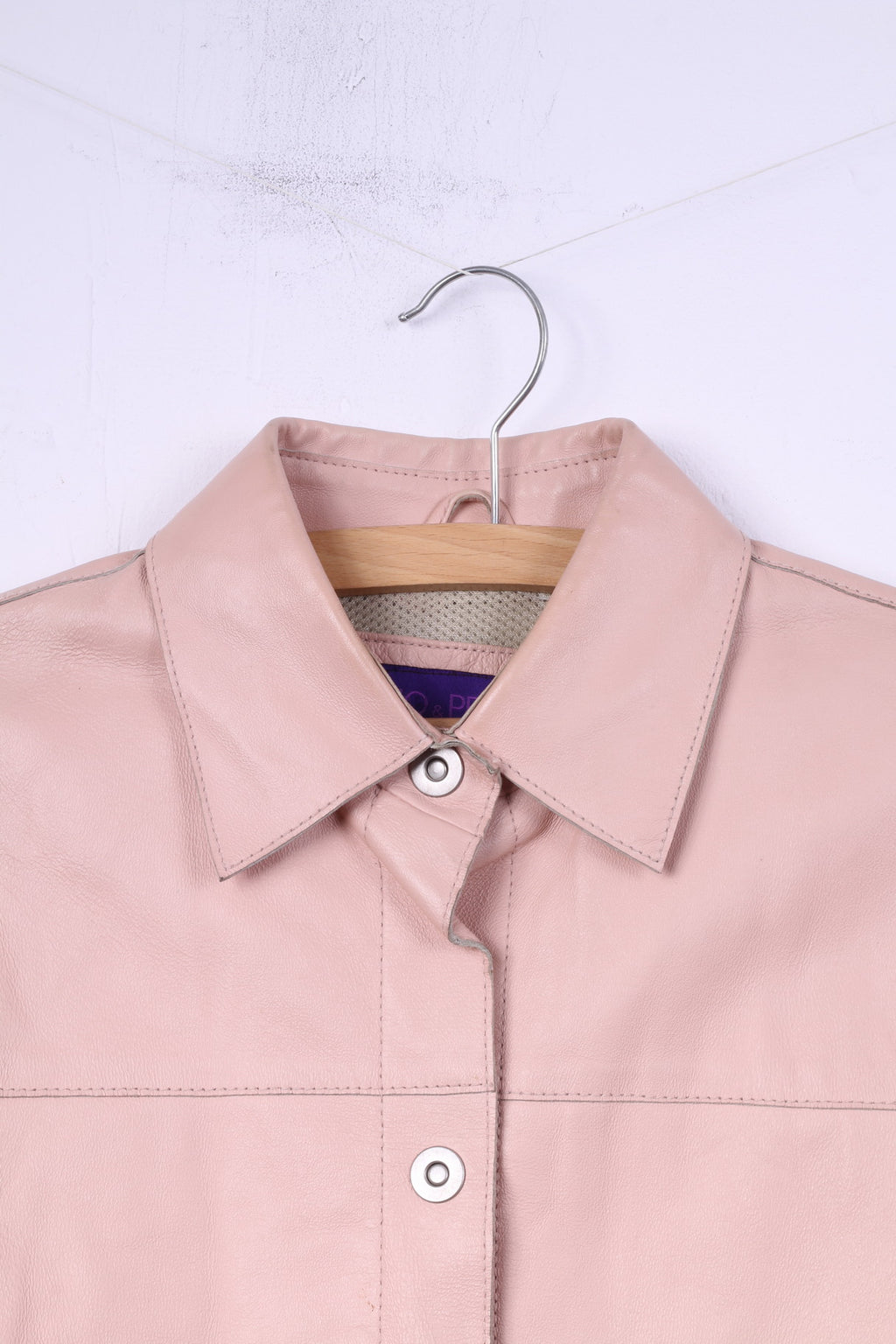 Rino &amp; Pelle Donna 44 M Giacca in pelle Rosa Snaps Design in Italia 