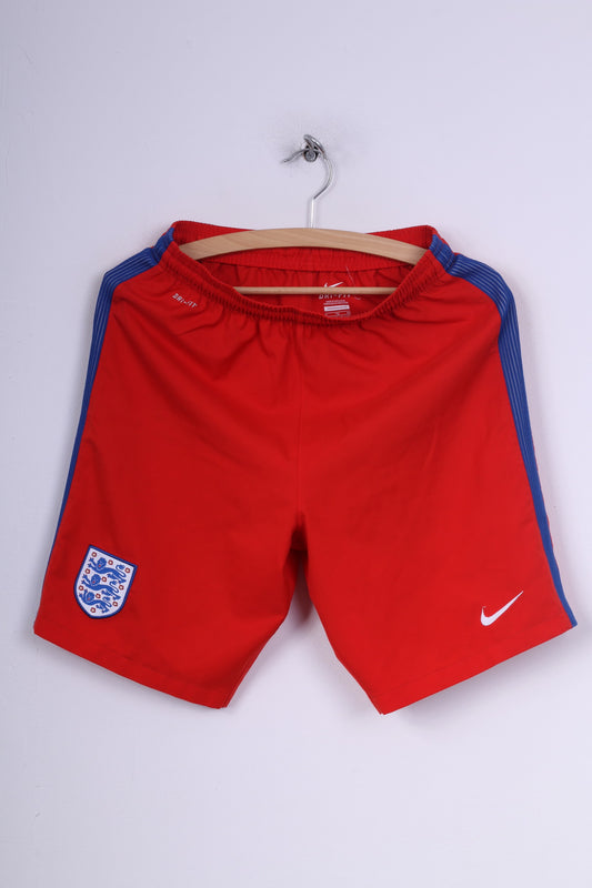 Nike Angleterre National Football Team Garçons XL 13-15 ans Short Sportswear Rouge Dri-Fit 