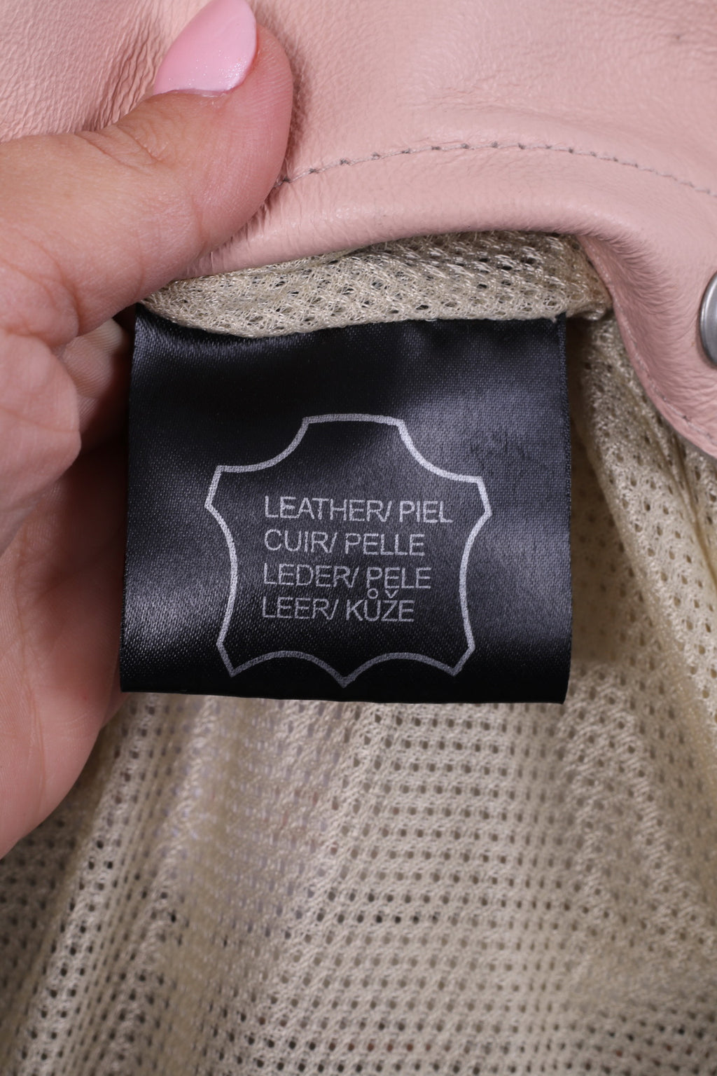 Rino &amp; Pelle Donna 44 M Giacca in pelle Rosa Snaps Design in Italia 