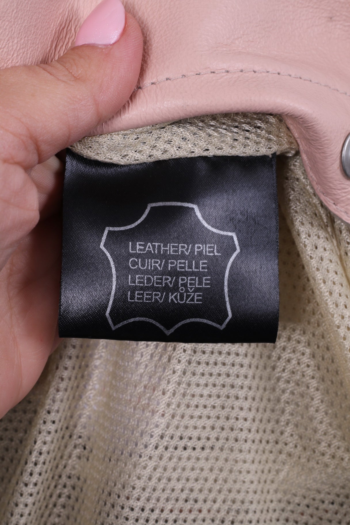 Rino &amp; Pelle Donna 44 M Giacca in pelle Rosa Snaps Design in Italia 