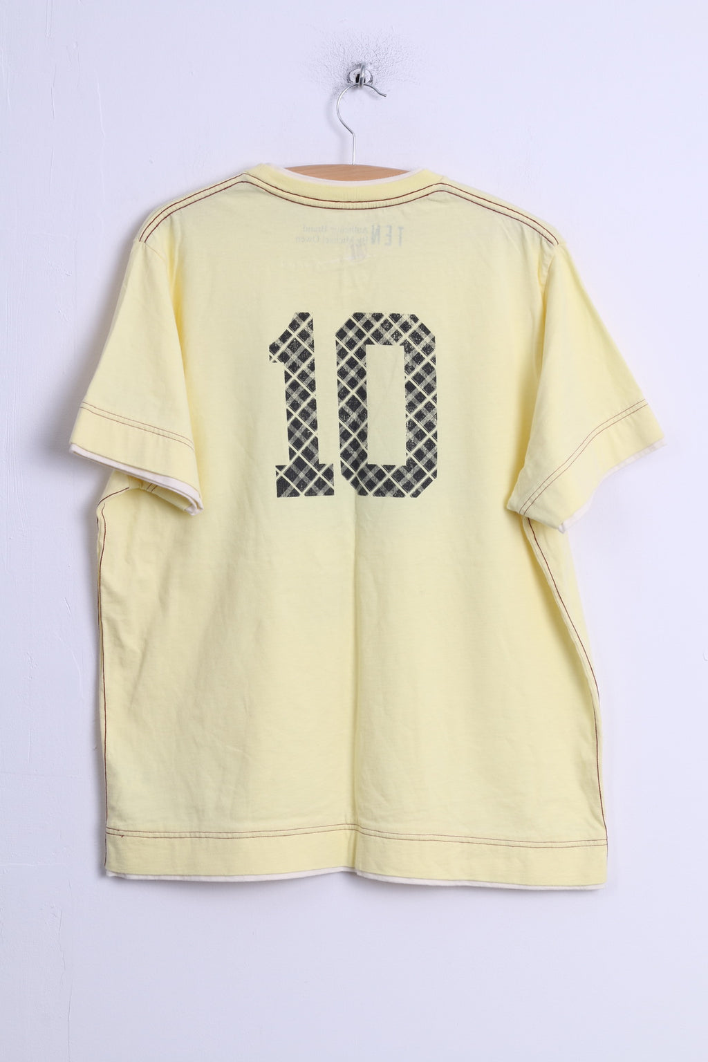 TEN By Michael Owen Mens XL T-Shirt Yellow Cotton England 10 Football
