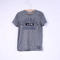 Superdry Mens S T-Shirt Grey Cotton Top J.P.N College Top Crew Neck