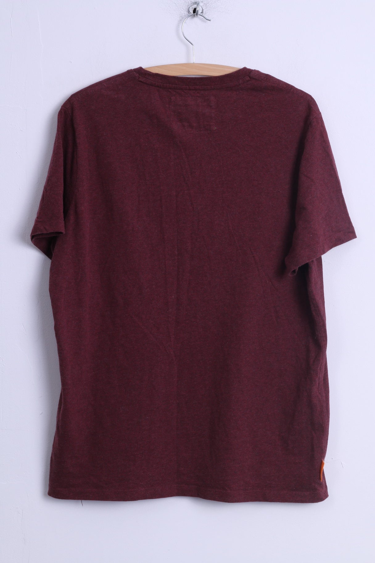 Superdry Mens XXL (L) T-Shirt Burgundy Cotton Crew Neck Japan Vintage Shirt