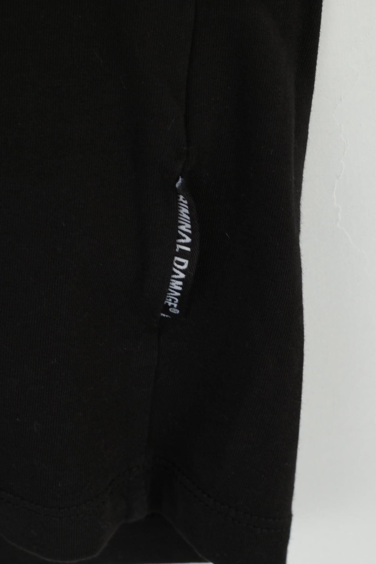 Criminal Damage Men S T-Shirt Black Cotton Mesh Sleeve Team Loser Top