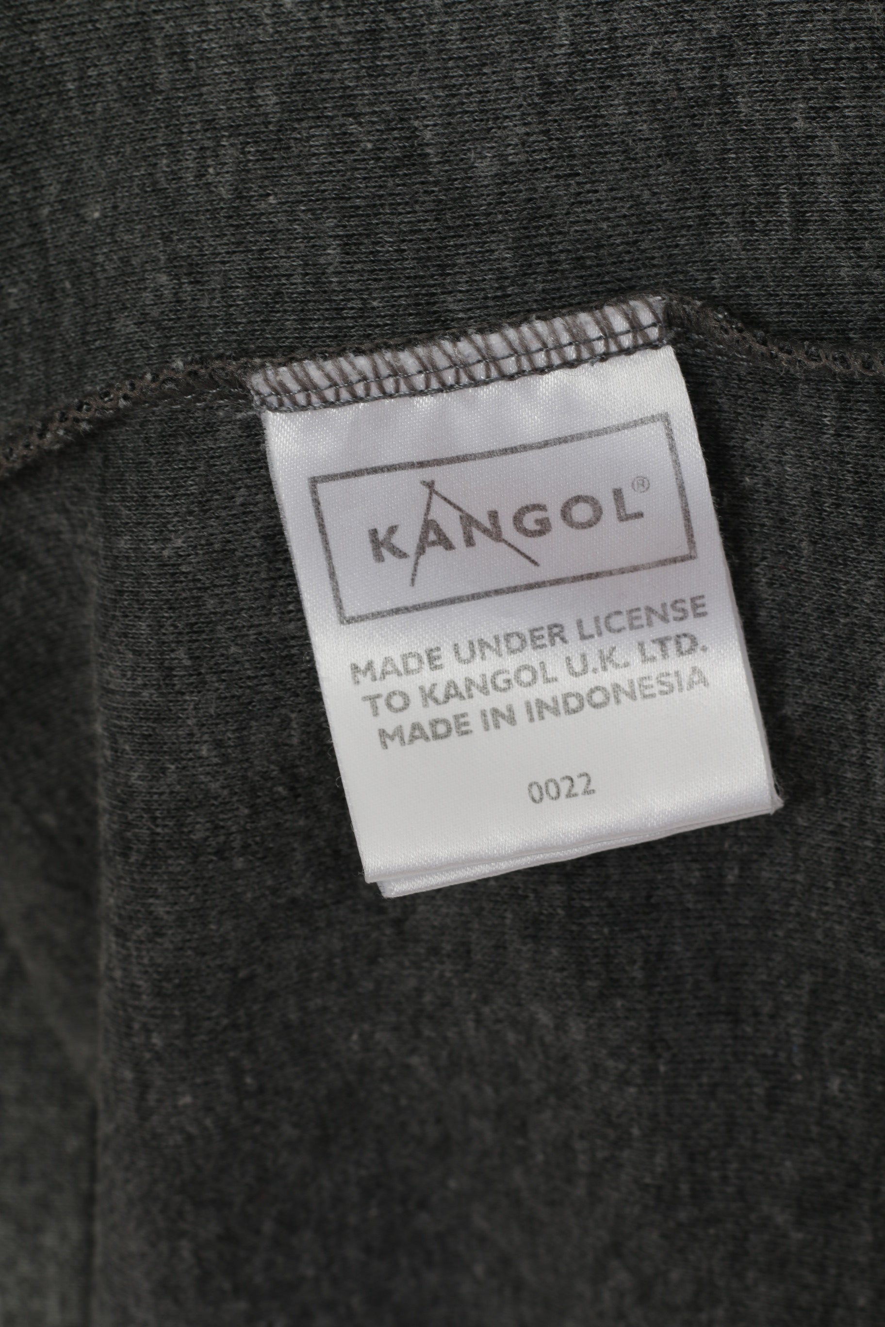 Kangol Men L Polo Shirt Grey Cotton Sport Embroided Logo Short Sleeve Top