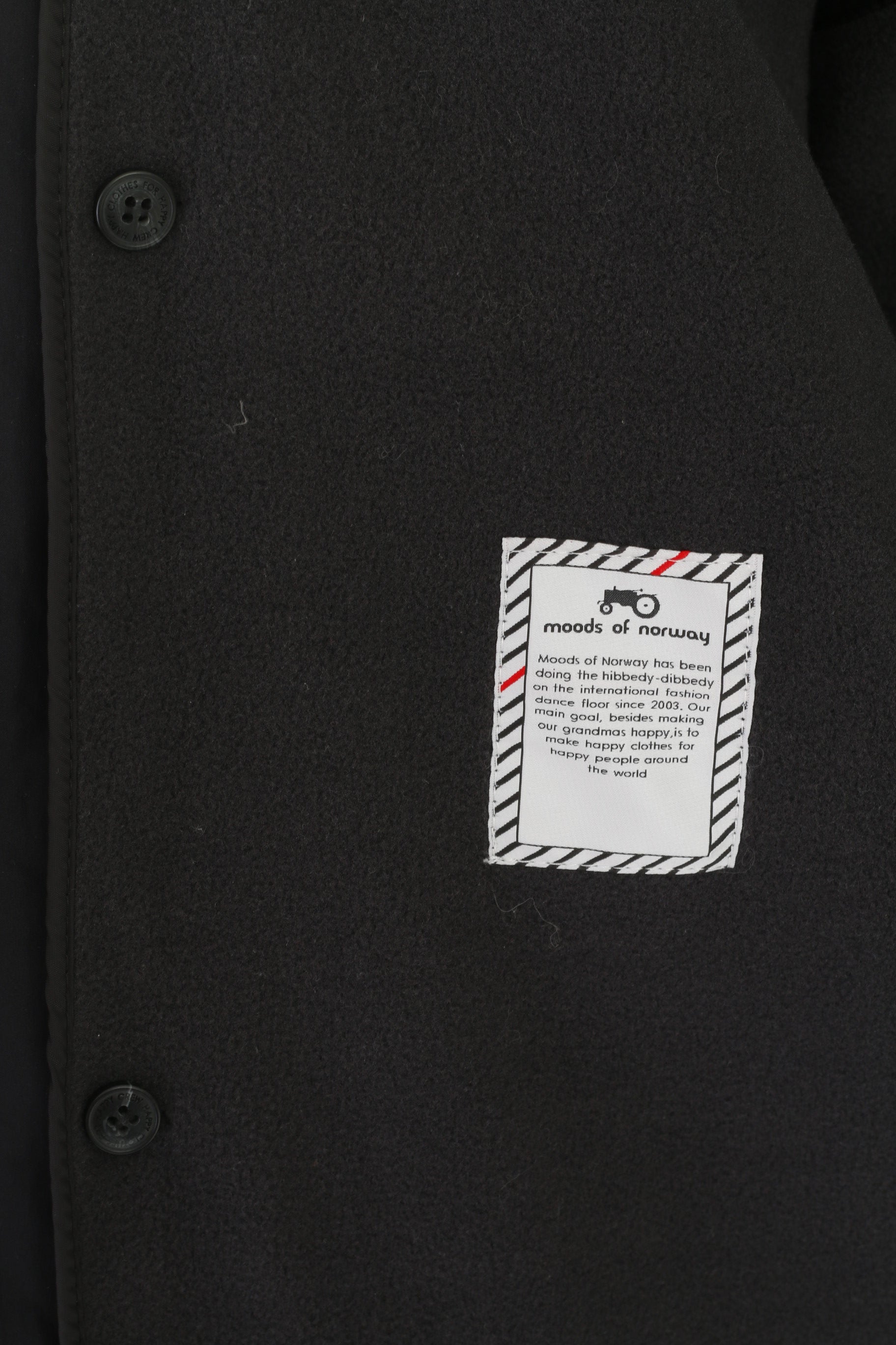 Moods Of Norway Hommes XXL Manteau Marine Doublure Amovible Classique Vintage Simple Boutonnage Norvégien Trench