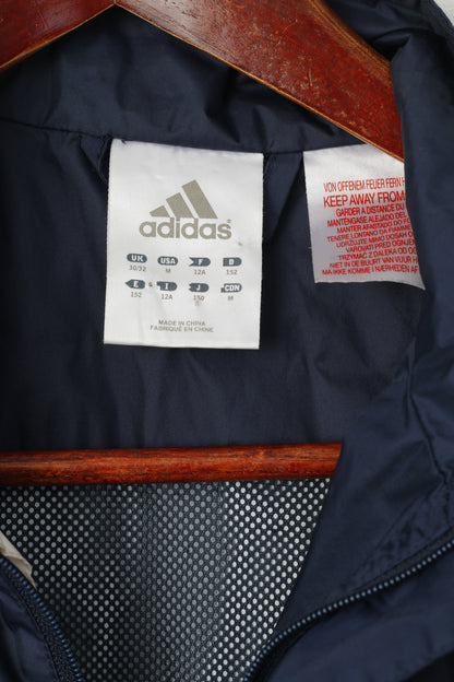 Adidas Veste légère en nylon imperméable à capuche cachée pour garçon 152 12 ans