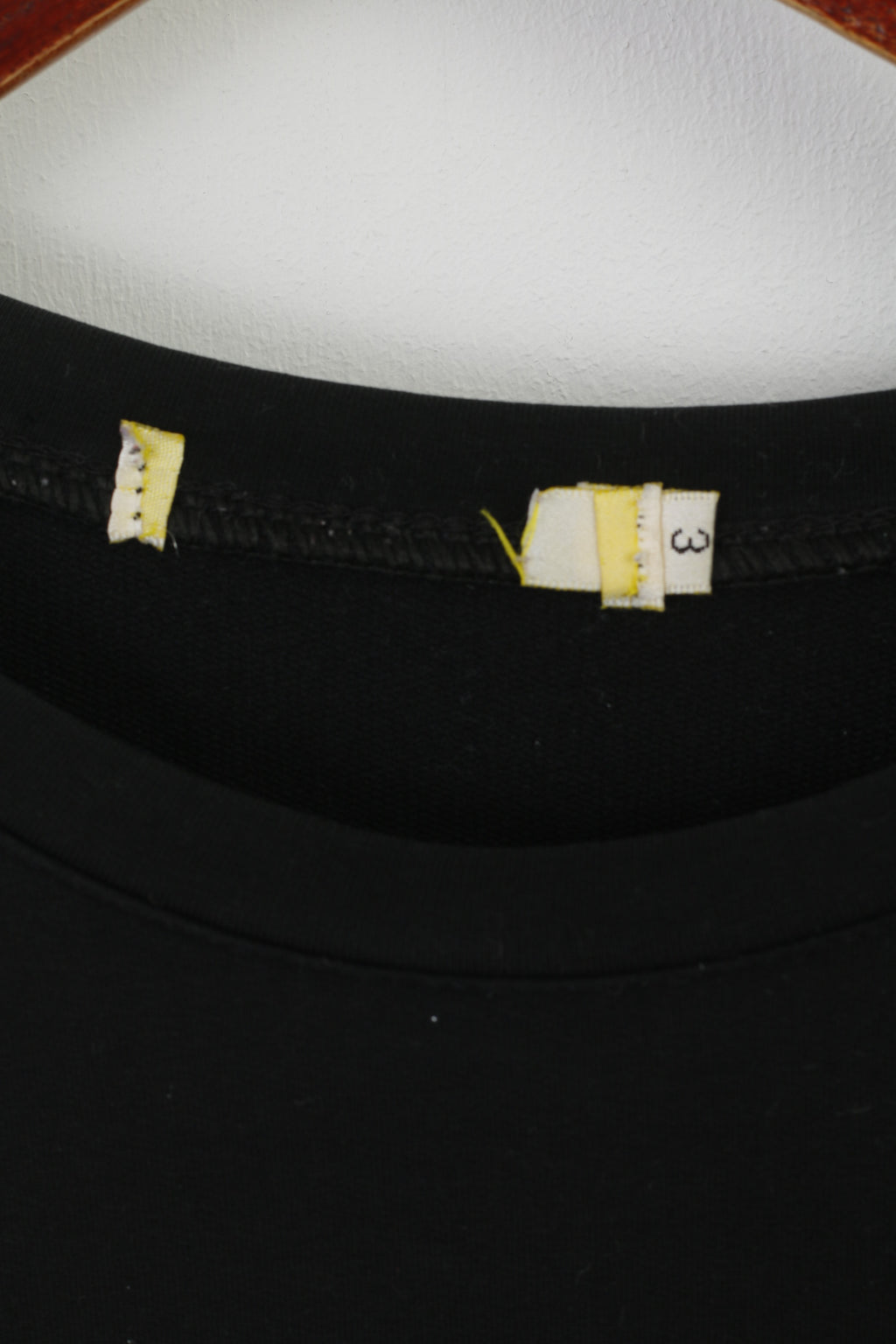 Vintage Women M Dress Black Sport Cotton Stretch Printed Long Sleeve