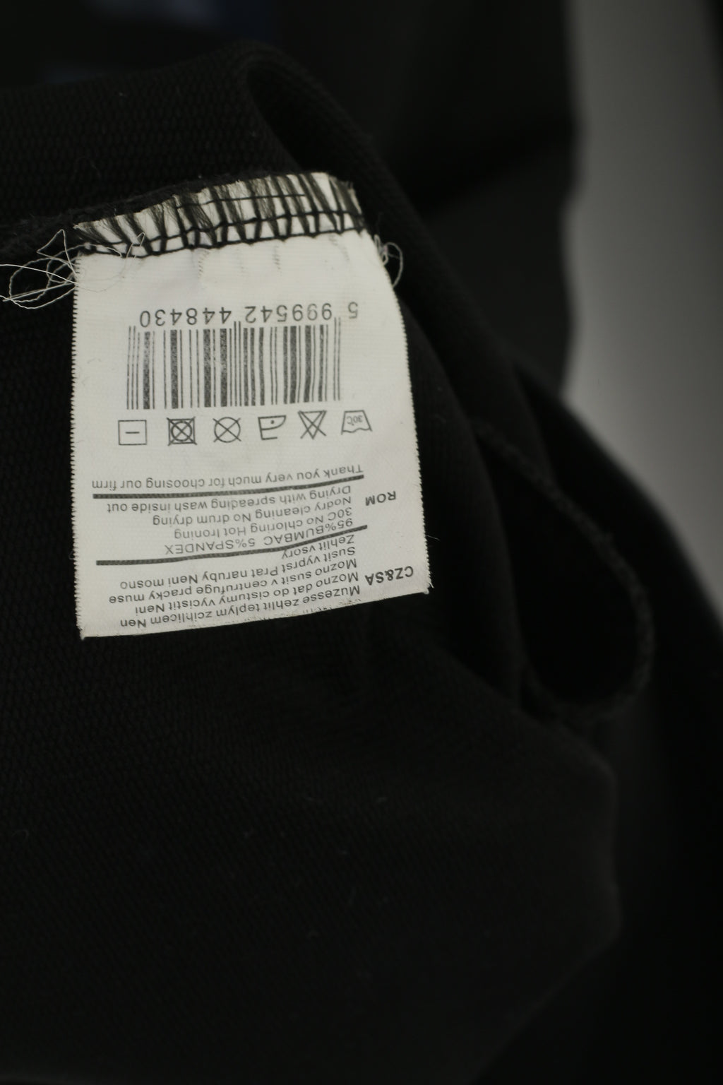 Vintage Women M Dress Black Sport Cotton Stretch Printed Long Sleeve