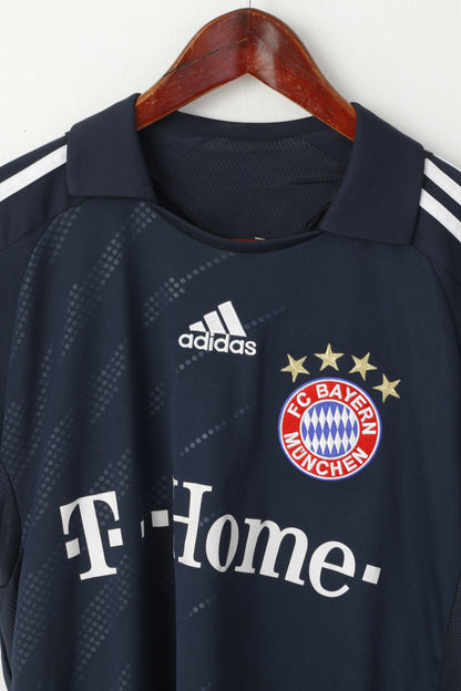 Adidas Garçons 14 ans 164 Chemise Marine Bayern Football Club Munich Jersey Top