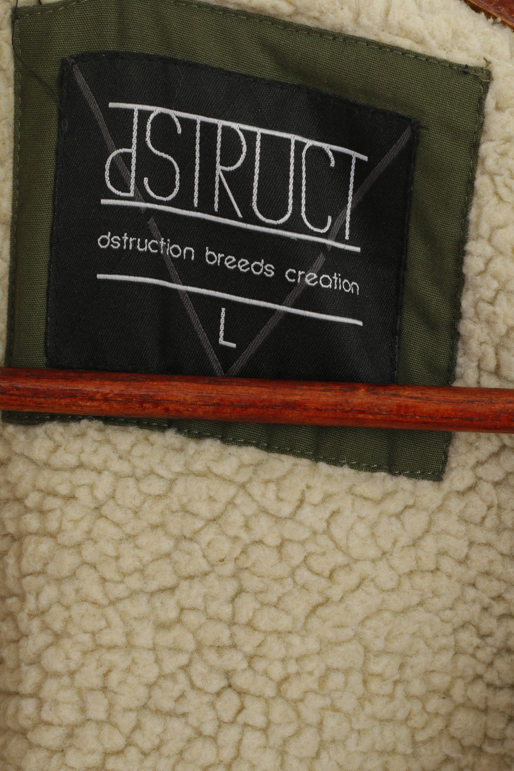 Dstruci Men L Jacket Green Cotton Padded Stirling Full Zip Hooded Dstruction Parka