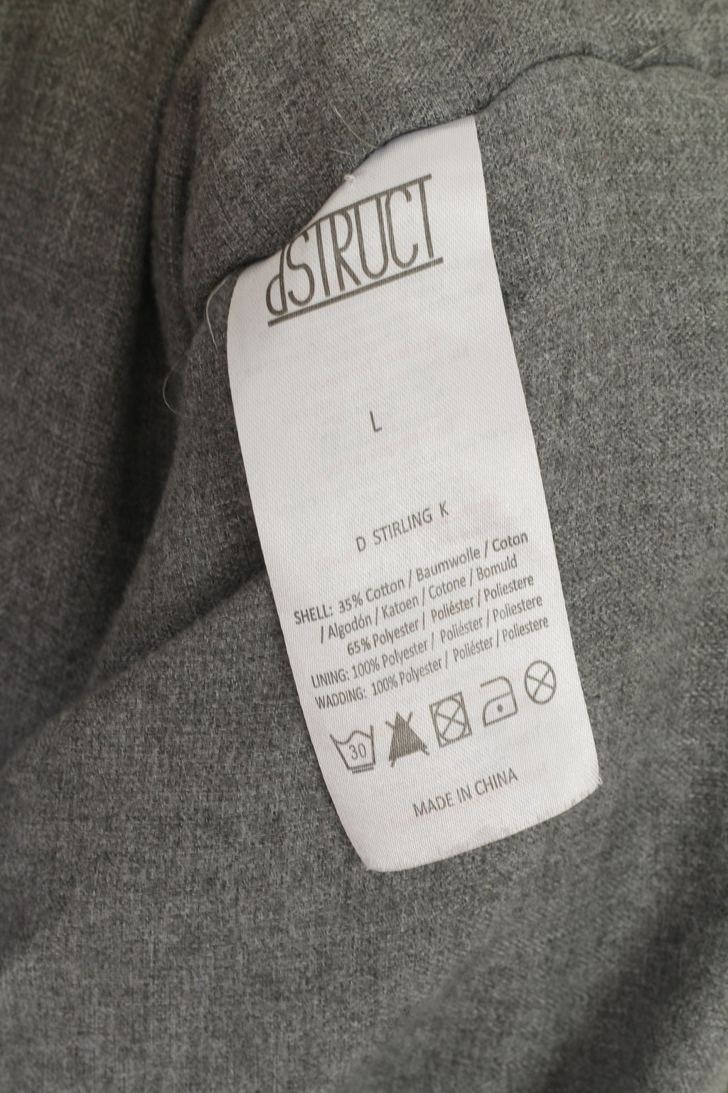 Dstruci Men L Jacket Green Cotton Padded Stirling Full Zip Hooded Dstruction Parka