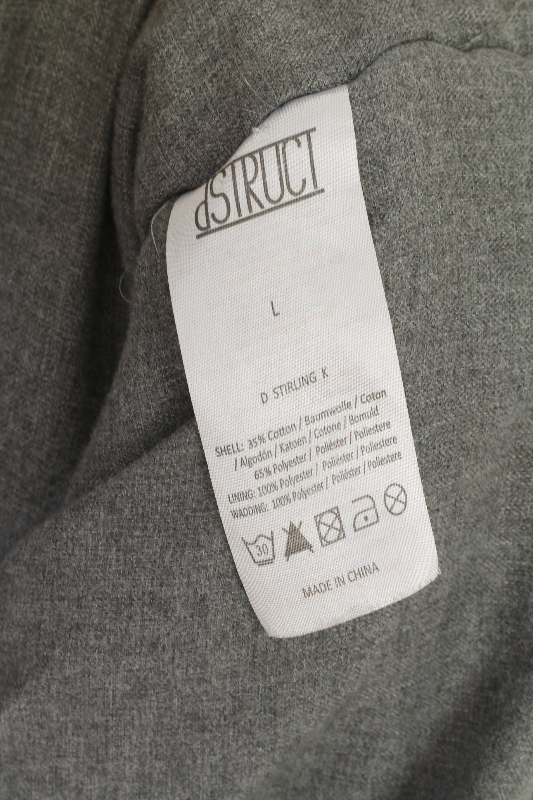 Dstruci Men L Jacket Green Cotton Padded Stirling Full Zip Hooded Dstruction Parka