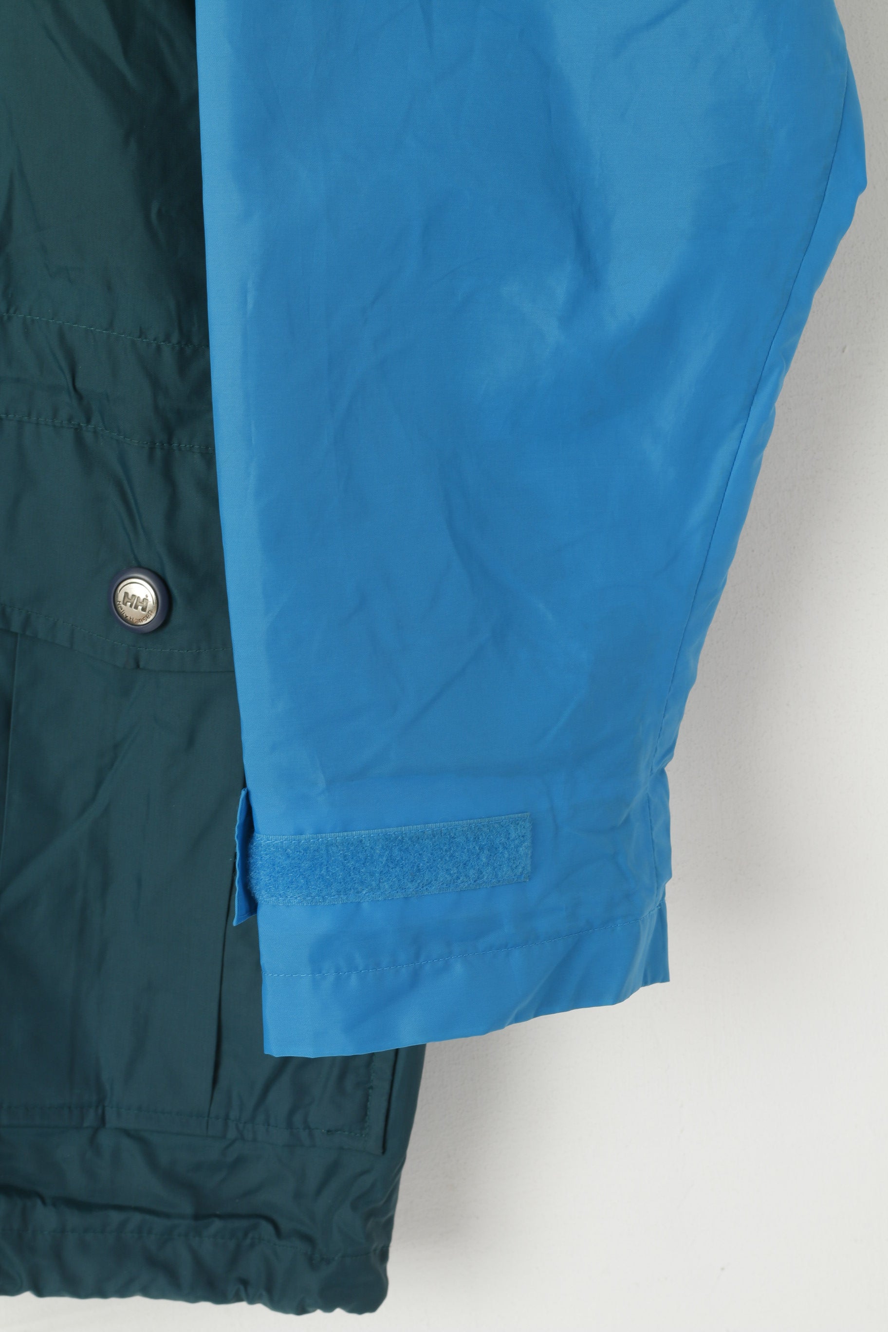 Helly Hansen Men M Jacket Vintage Blue Nylon Waterproof Outdoor Full Zipper Top