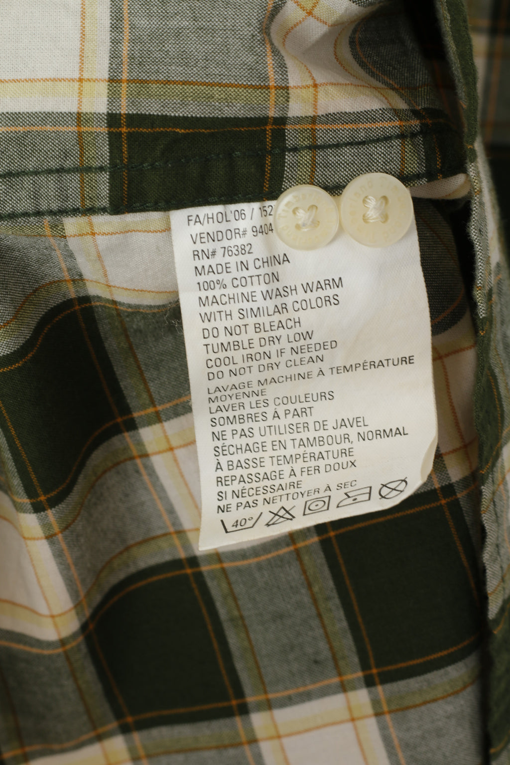 Timberland Men XL Casual Shirt Green Check Cotton Western Long Sleeve Top