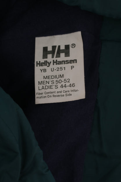 Helly Hansen Men M Jacket Vintage Blue Nylon Waterproof Outdoor Full Zipper Top