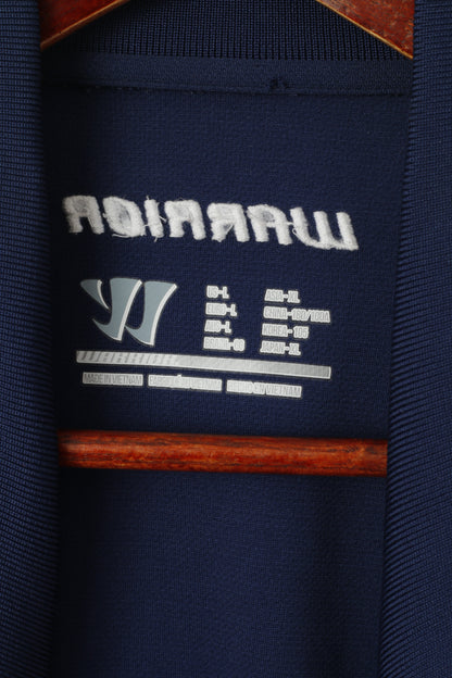 Warrior Men L Polo Navy Legacy Boutons détaillés Haut en jersey classique