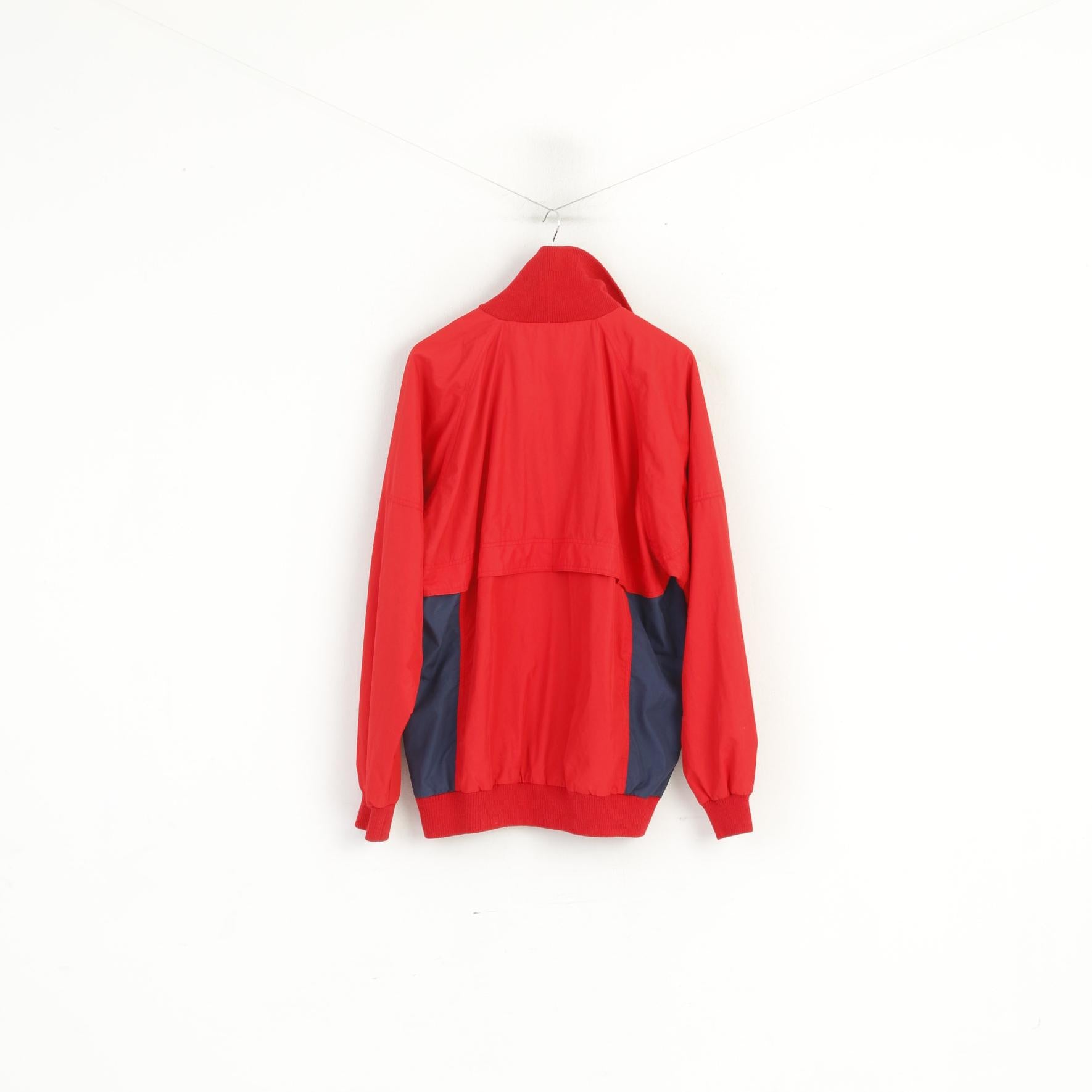 SWIX Men XXL Jacket Red Bomber Vintage Windbreaker Full Zip Activewear Top