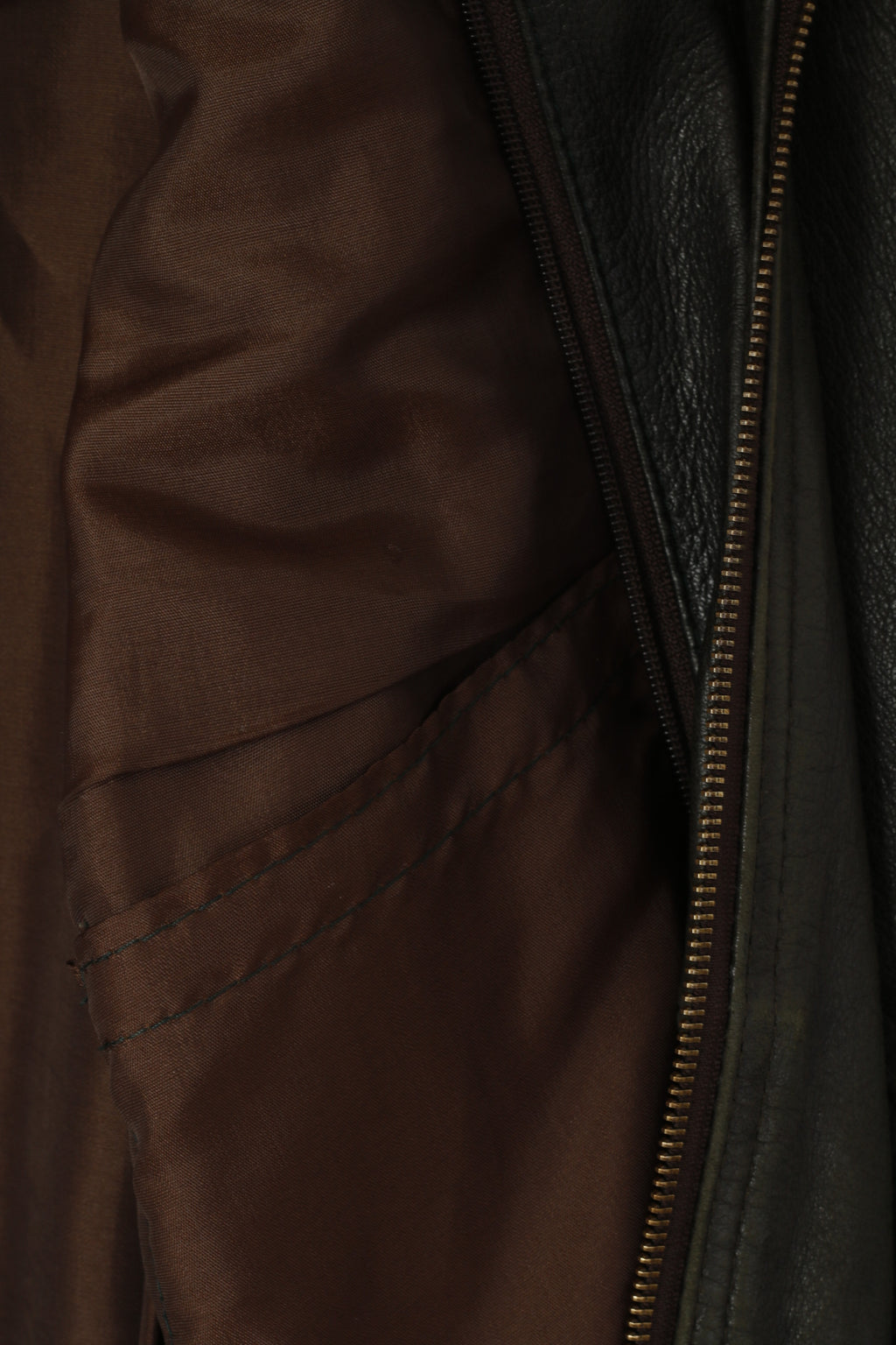 Elazar Women L Jacket Brown Leather Vintage Full Zipper Belted Classic Top