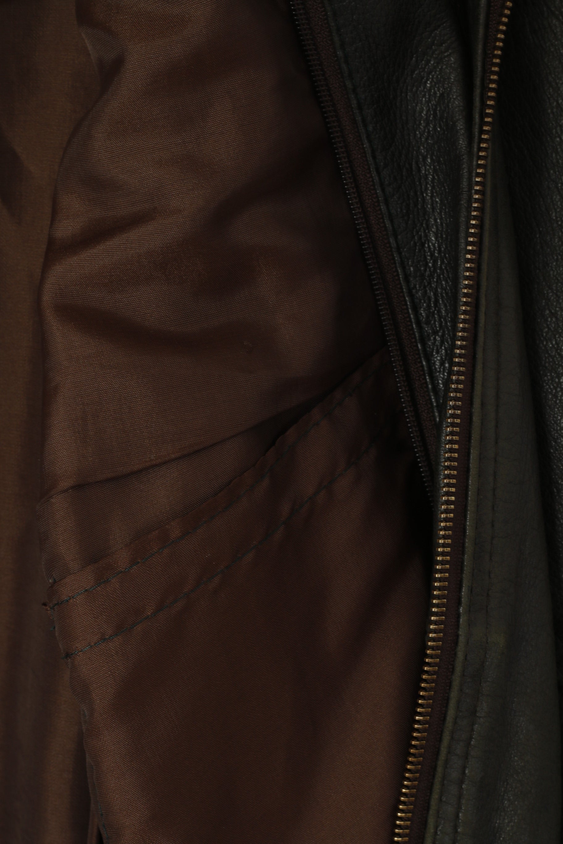 Elazar Femmes L Veste En Cuir Marron Vintage Fermeture Éclair Complète Ceinturée Haut Classique