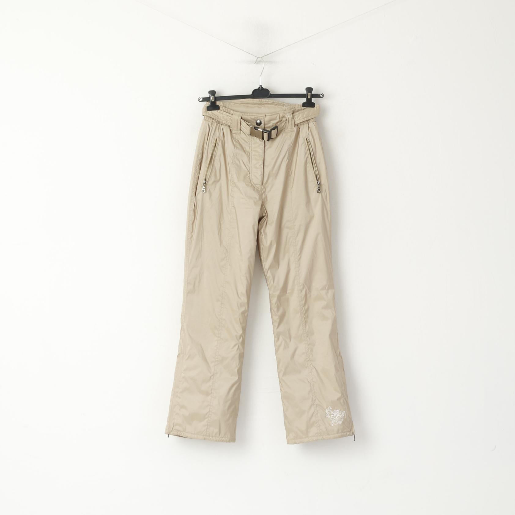 Pantaloni da sci Rodeo C&amp;A donna S 36/38 Pantaloni da snowboard beige lucido