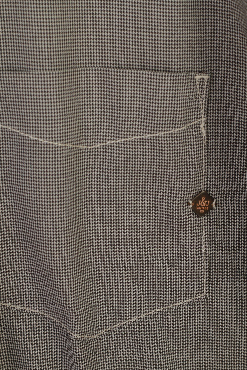 Jack & Jones Vintage Goods Men XL Casual Shirt Black White Cotton Houndstooth Top