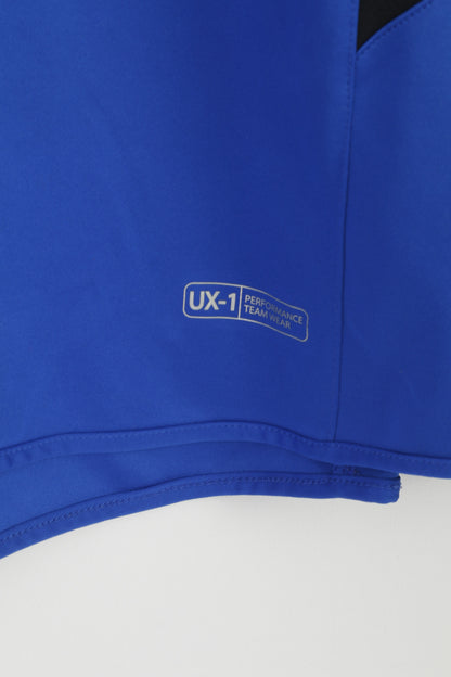 Umbro Hommes XL Chemise Bleu Performance Teamwear UX-1 Vapa Tech Zip Neck Top