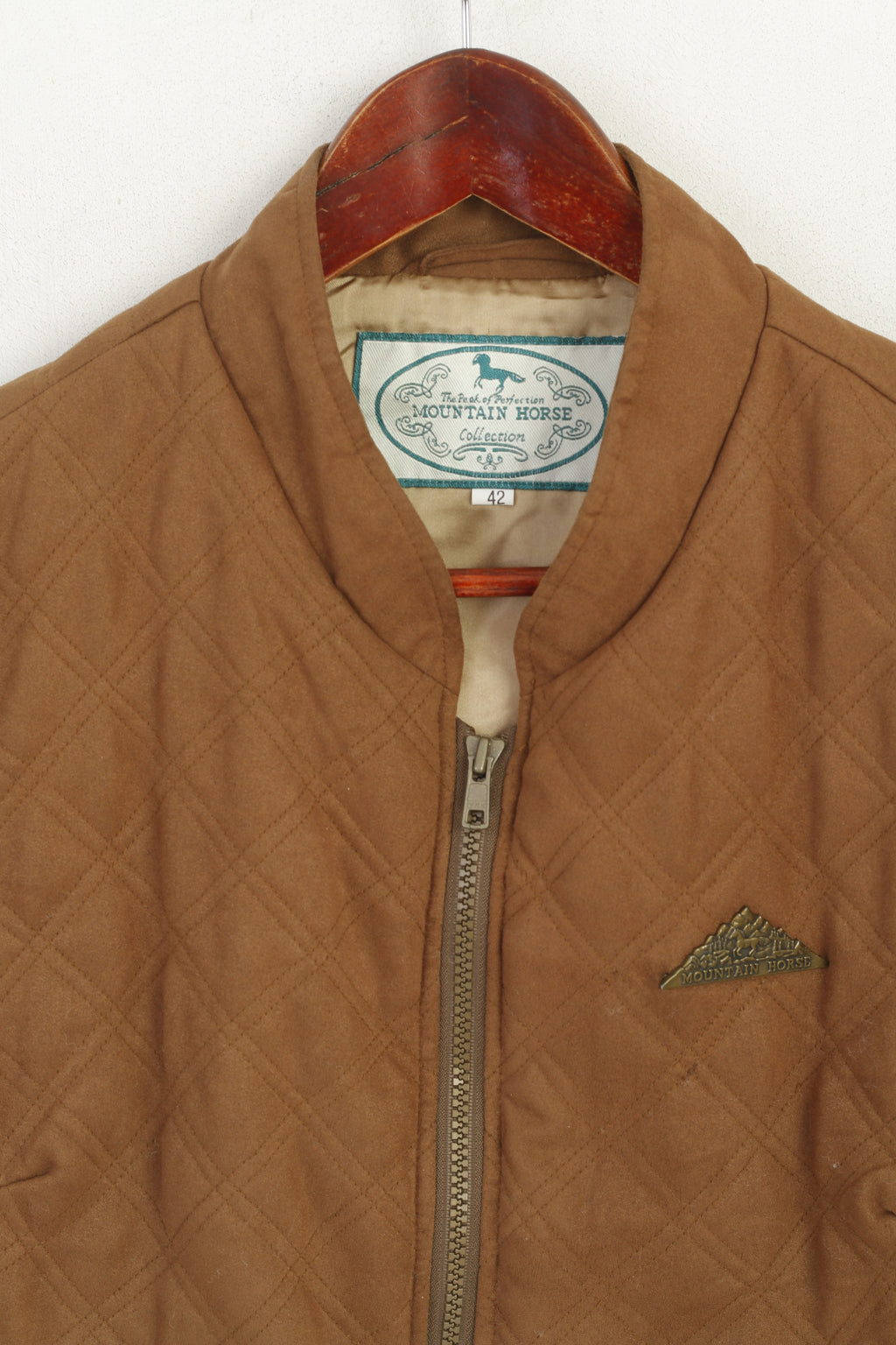 Gilet Mountain Horse da donna 42 M Gilet corto marrone con cerniera leggero
