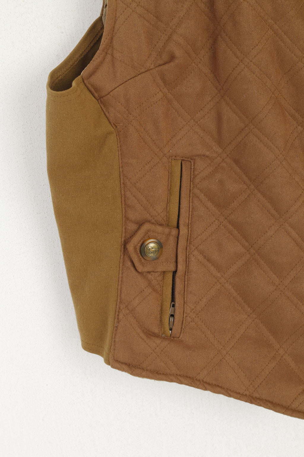 Gilet Mountain Horse da donna 42 M Gilet corto marrone con cerniera leggero