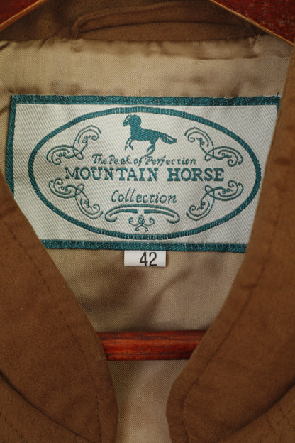 Mountain Horse Women 42 M Waistcoat Brown Lightweight Zip Up Short Vest