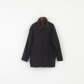 Paolo Negrato Men 42 52 L Jacket Black Padded Vintage Full Zipper Classic Top