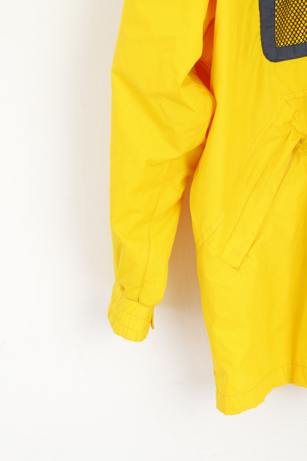 CRO Sporting Goods Giacca da uomo M Giacca gialla in nylon impermeabile vintage con cerniera intera