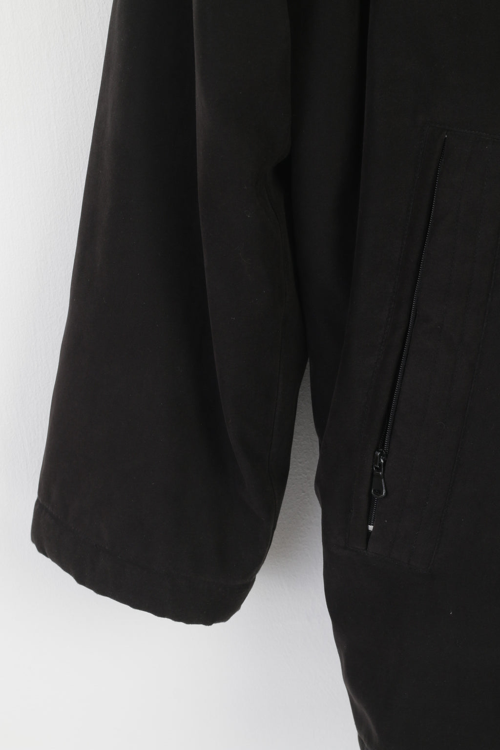 Paolo Negrato Men 42 52 L Jacket Black Padded Vintage Full Zipper Classic Top