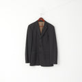 Hugo Boss Hommes 94 38 Blazer Marine Or Rayé Rossellini Stretch Veste Simple Boutonnage