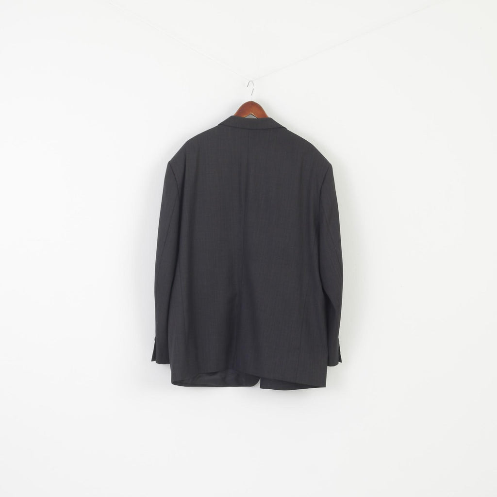 Eldorado Business Men 52 XXL Blazer Charcoal Wool Linea Di Ferreti Vintage Jacket