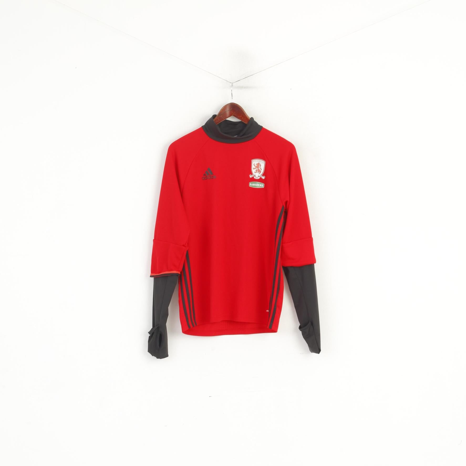 Adidas Middlesbrough Uomo M Maglia Maglia Rossa Climacool Calcio Sport Top