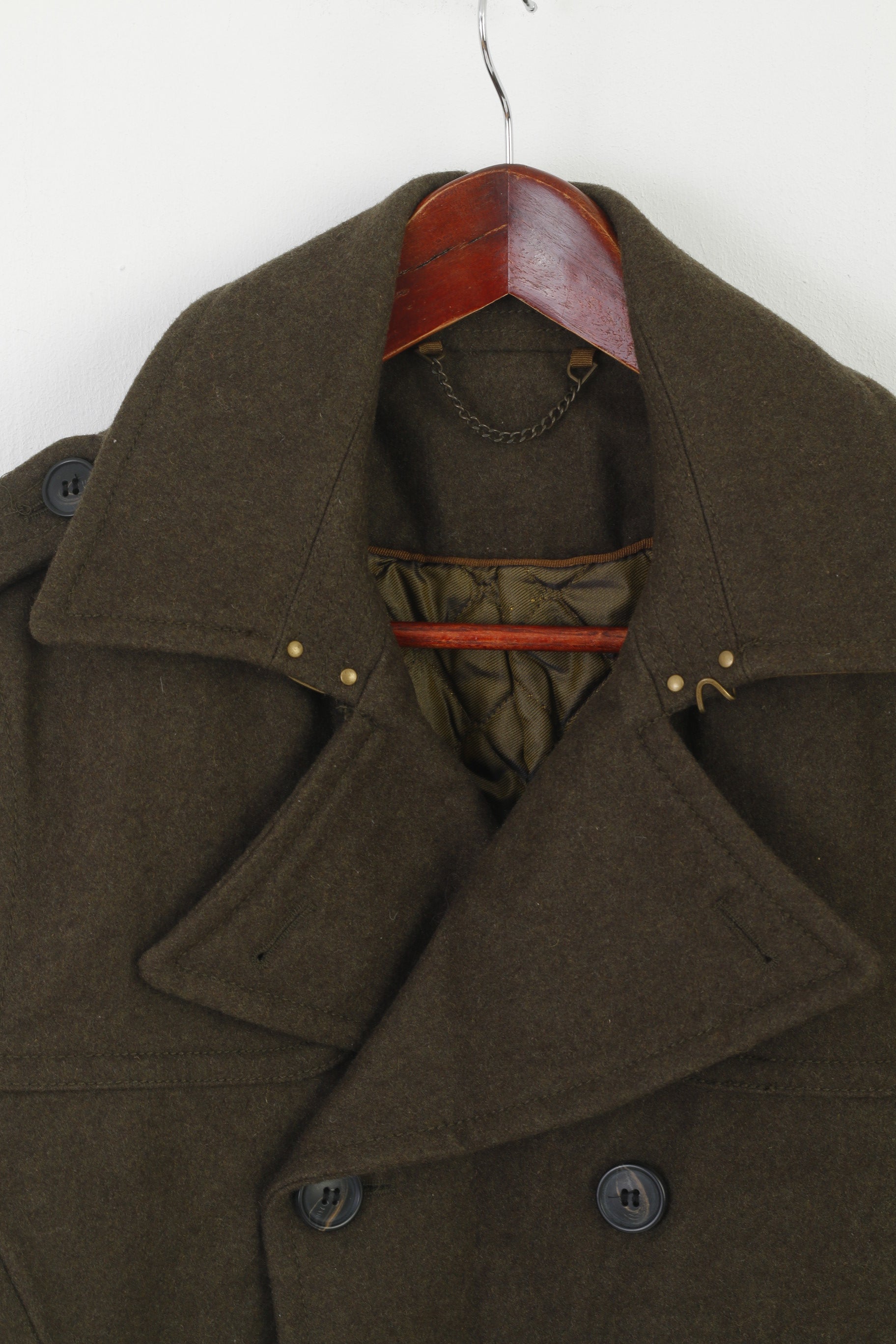 Vintage Women S Jacket Green Double Breasted Imitation Leathe Retro Unisex Top