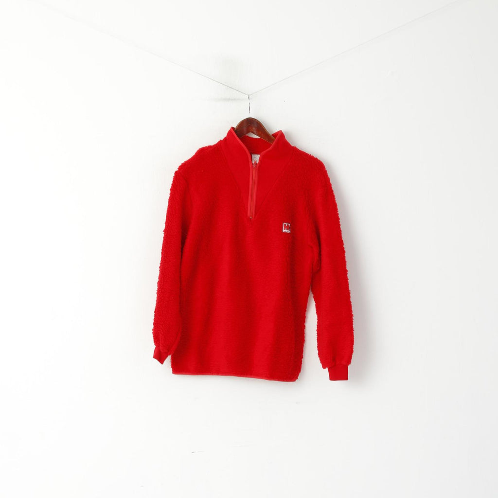 Helly Hansen Femmes L Sweatshirt Rouge vintage années 90 Pull Nylon Polaire Unisexe Top