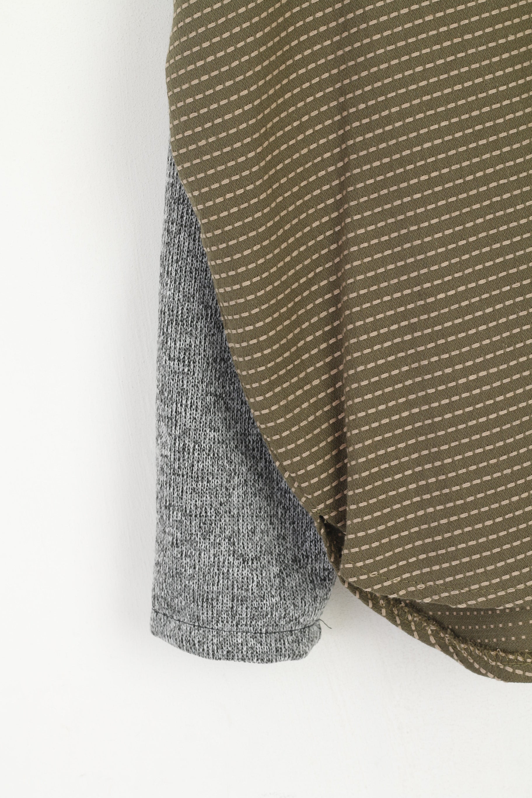 Camicia casual da donna M Made in Italy Top verde grigio oversize in viscosa Indi