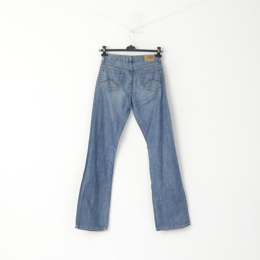 Pantaloni Jeans Mustang Donna W 27 L 34 Pantaloni a campana in denim di cotone blu