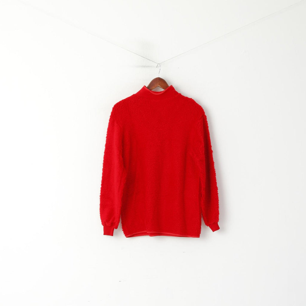 Helly Hansen Femmes L Sweatshirt Rouge vintage années 90 Pull Nylon Polaire Unisexe Top